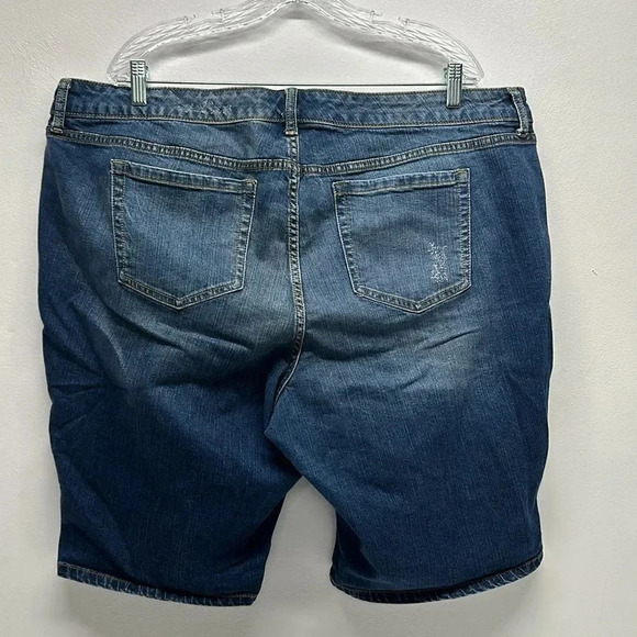 Torrid Denim Jean Shorts Cotton Stretch Distressed Blue Women's Plus Size 22 - Picture 5 of 10